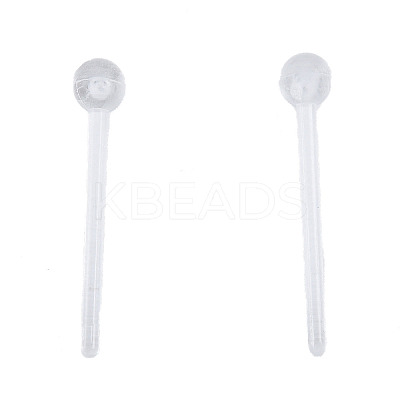 Plastic Tiny Ball Stud Earrings EJEW-N022-01A-1