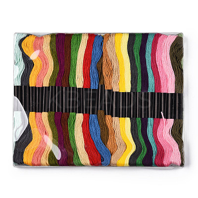 50 Skeins 50 Colors Cotton Embroidery Thread OCOR-YWCDZ0001-02-B-1