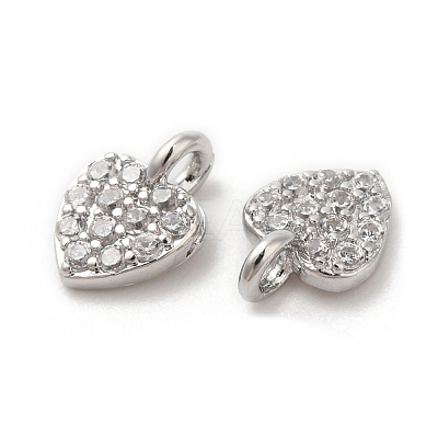 Brass & Cubic Zirconia Charms KK-G468-32P-1