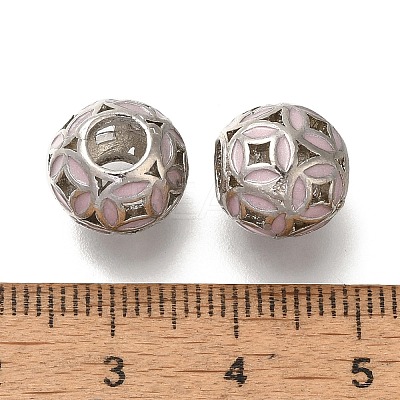 Rack Plating Alloy Enamel European Beads PALLOY-P307-05P-1