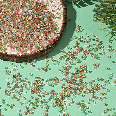 4 Colors 11/0 Christmas TOHO Round Seed Beads SEED-X0058-29-1