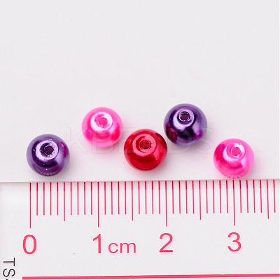 Valentine's Mix Glass Pearl Beads Sets HY-X006-6mm-10-1