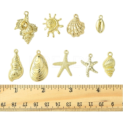 9Pcs 9 Styles Ocean Series Alloy Pendants FIND-FS0003-31-1