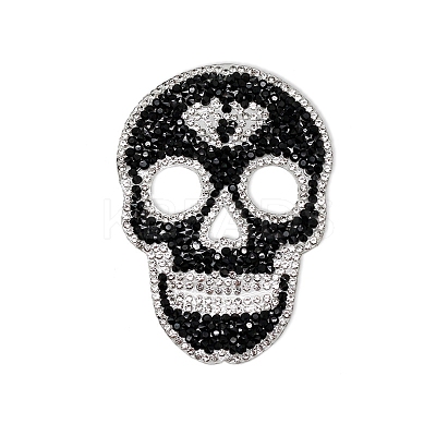 Halloween Skull Shape Hotfix Rhinestone WG56936-07-1