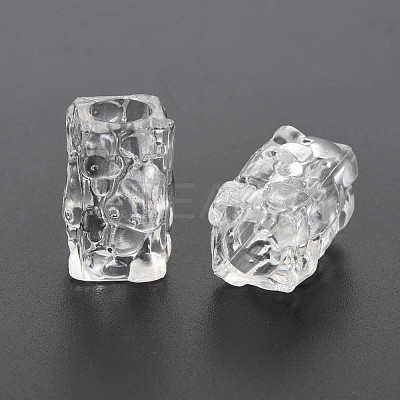 Transparent Crackle Acrylic European Beads CACR-S010-09-1