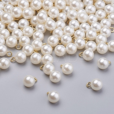 Acrylic Pearl Pendants X-IFIN-I031-01G-1