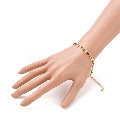 Glass Charm Bracelets X-BJEW-JB05600-03-1