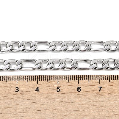Tarnish Resistant Fashionable 304 Stainless Steel Figaro Chain Necklaces for Men LS-STAS-A028-N017P-1
