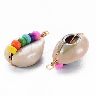 Cowrie Shell Pendants SHEL-S276-140-1