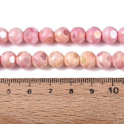 Ombre Effect Dyed Electroplate Opaque Glass Beads Strands EGLA-Q130-01A-19-1