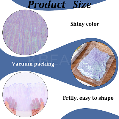10 Yards Lucency Polyester Pleated Lace Trim OCOR-GF0004-74G-1