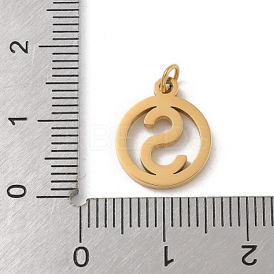 304 Stainless Steel Charms
with Jump Ring STAS-R001-02G-S-1