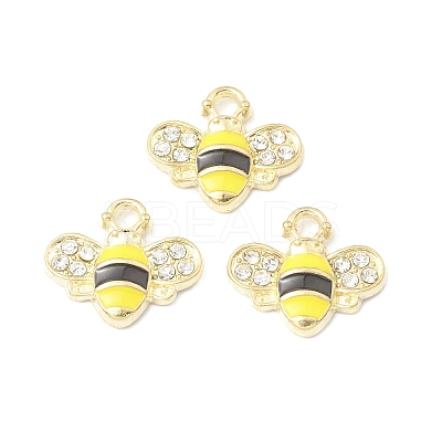 Golden Plated Alloy Enamel Charms ENAM-G212-18G-1
