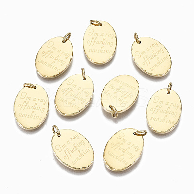 304 Stainless Steel Pendants STAS-S116-026G-1