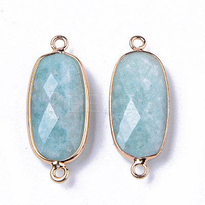 Natural Amazonite Links Connectors G-R472-03H-1