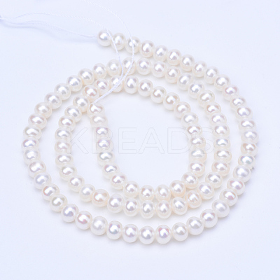 Natural Cultured Freshwater PearlBeads Strands PEAR-R063-05-05-1