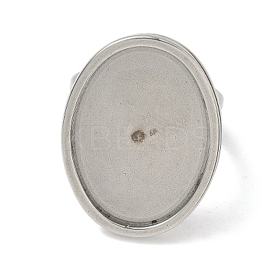 304 Stainless Steel Cuff Ring Findings STAS-B126-10B-P-1