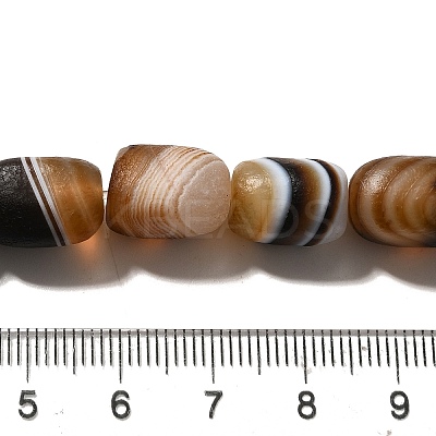Natural Banded Agate(Dyed & Heated) Beads Strands G-H091-B01-01-1