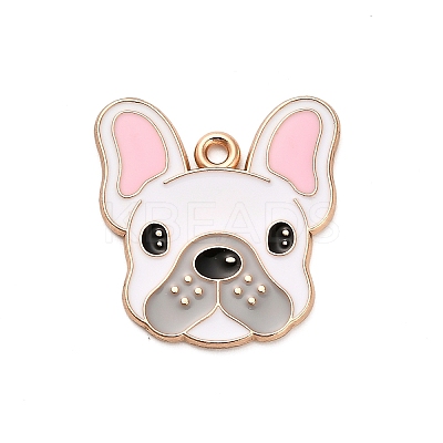 Animal Puppy Alloy Enamel Pendants X-FIND-V001-03G-03-1