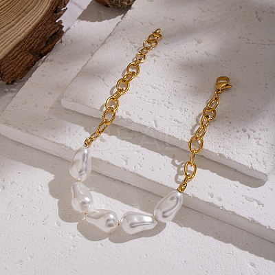 Elegant Natural Pearl Beads Link Bracelets ZR4711-1