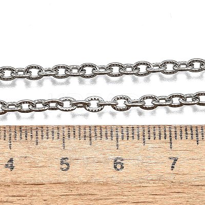 Tarnish Resistant 304 Stainless Steel Cable Chain Necklaces NJEW-JN01471-1
