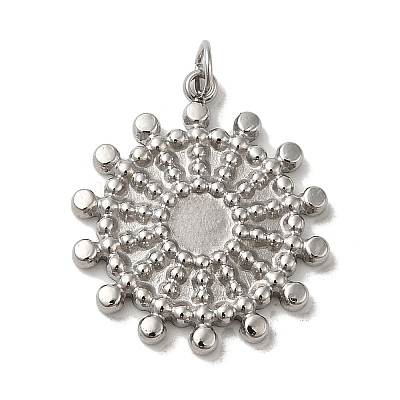Non-Tarnish 304 Stainless Steel Pendant Cabochon Settings STAS-K263-37P-1
