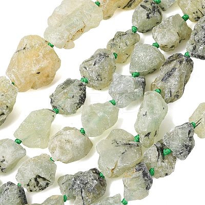 Raw Rough Natural Prehnite Beads Strands LS-G-P528-A05-01A-1