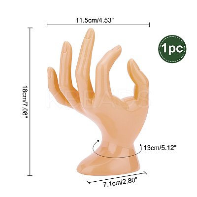 Plastic Mannequin Hand Jewelry Display Holder Stands RDIS-WH0009-013C-1