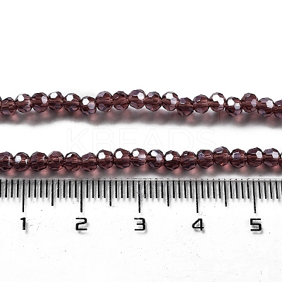 Electroplate Transparent Glass Beads Strands EGLA-A035-T3mm-A13-1