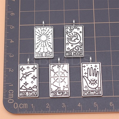 5Pcs 5 Style Tibetan Style Alloy Pendants LS-PW-WG23267-01-1