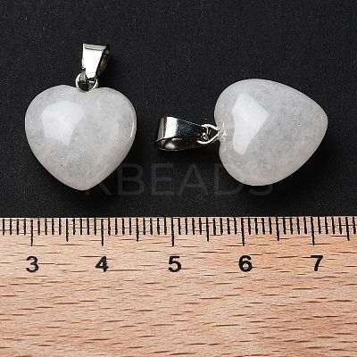 Natural White Jade Charms HEAR-PW0001-057-03-1