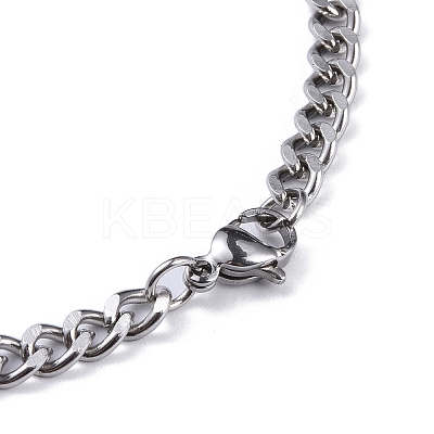 Non-Tarnish 201 Stainless Steel Pendant Necklaces NJEW-C042-01P-1