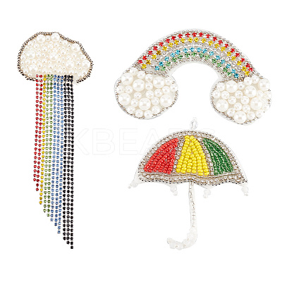 3Pcs 3 Style Rainbow Non Woven Fabric Ornament Accessories PATC-FG0001-17-1