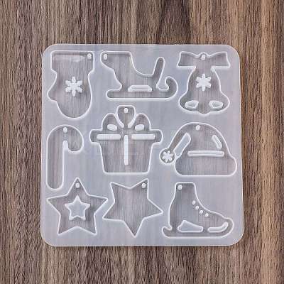 Christmas Pendants DIY Silicone Mold DIY-K073-19E-1