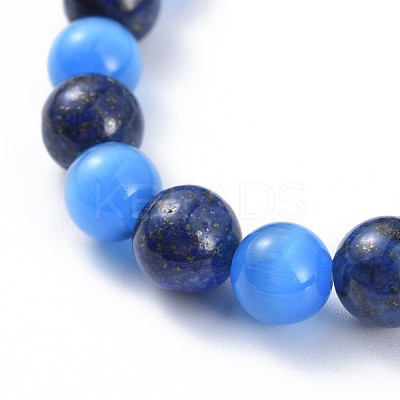 Natural Lapis Lazuli(Dyed) Stretch Bracelets BJEW-JB04506-04-1