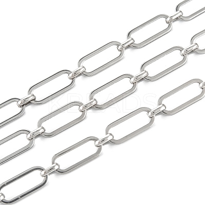 Tarnish Resistant Handmade 304 Stainless Steel Link Chains LS-CHS-M004-01P-1