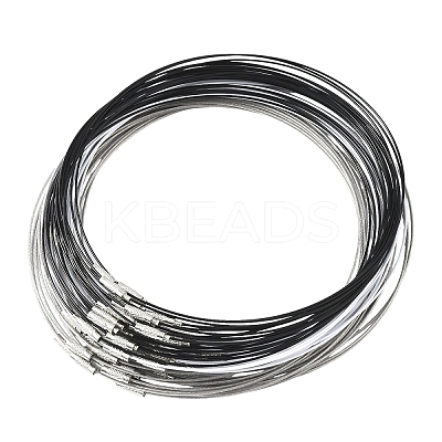 20Pcs Stainless Steel Wire Necklace Cord DIY Jewelry Making TWIR-YW0001-06A-1