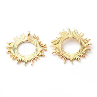 Brass Solar Eclipse Pendants KK-Z010-25G-1