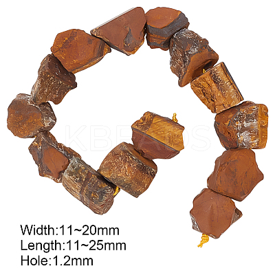 Rough Raw Natural Tiger Eye Beads Strands G-OC0003-77-1