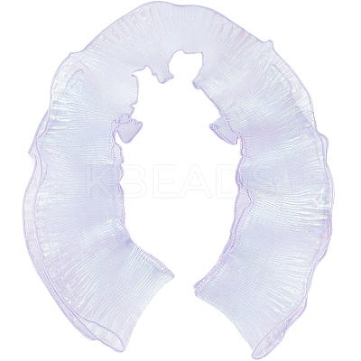 10 Yards Mermaid Color Polyester Pleated Lace Trim Ribbon DIY-WH0419-43D-1