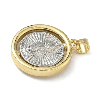 Religion Brass Pendants KK-L257-06GP-02-1