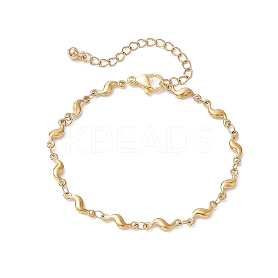 304 Stainless Steel Bar Link Chains Bracelets BJEW-JB11496-01-1