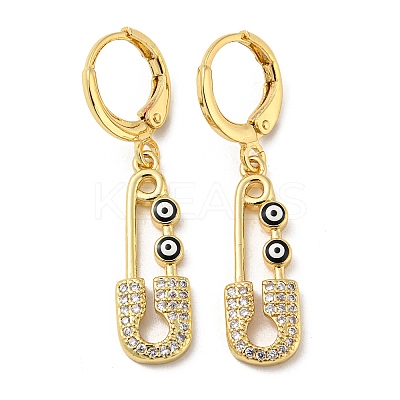 Real 18K Gold Plated Brass Dangle Leverback Earrings EJEW-L269-016G-08-1