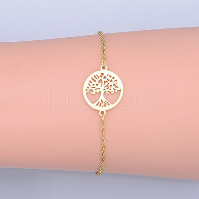 201 Stainless Steel Link Bracelets BJEW-T011-JN489-2-1