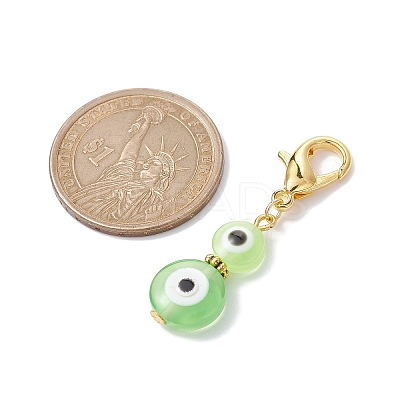 Resin Evil Eye Pendants Decorations HJEW-JM01401-1