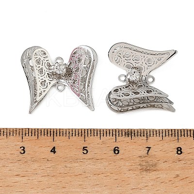 Brass Crystal Rhinestone Filigree Connector Charms RB-CBA890A-01P-1