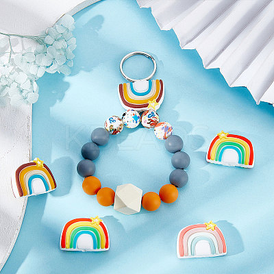 8Pcs 4 Colors ilicone Beads SIL-SC0001-12-1