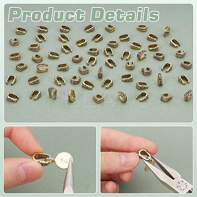 60Pcs Tibetan Style Alloy Snap on Bails FIND-PH0022-36-1
