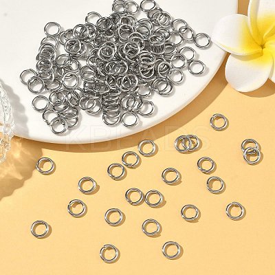 Tarnish Resistant 304 Stainless Steel Open Jump Rings LS-STAS-E067-09-8mm-1