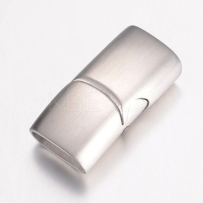 Tarnish Resistant 304 Stainless Steel Magnetic Clasps with Glue-in Ends LS-STAS-G071-39P-1